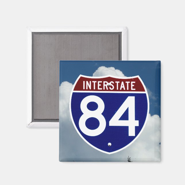 Interstate 84 Shield, HIgway Sign, Oregon Magnet (Vorderseite/Rückseite)