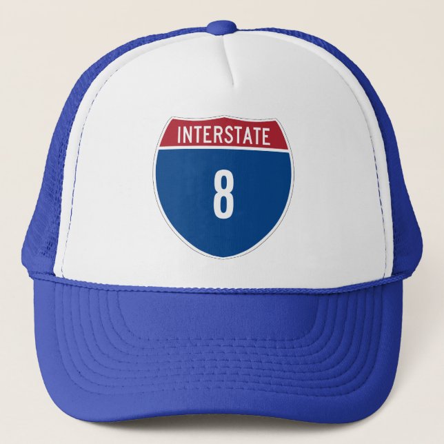Interstate 8 Hat Truckerkappe (Vorderseite)