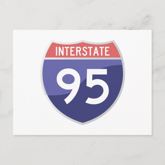 Interstate 95 (I-95) Postkarte (Vorderseite)