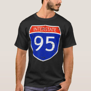 Interstate 95 Straßenschild Lustig Sarkastisch Bed T-Shirt