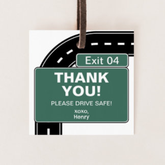 Interstate Birthday Favor Tag