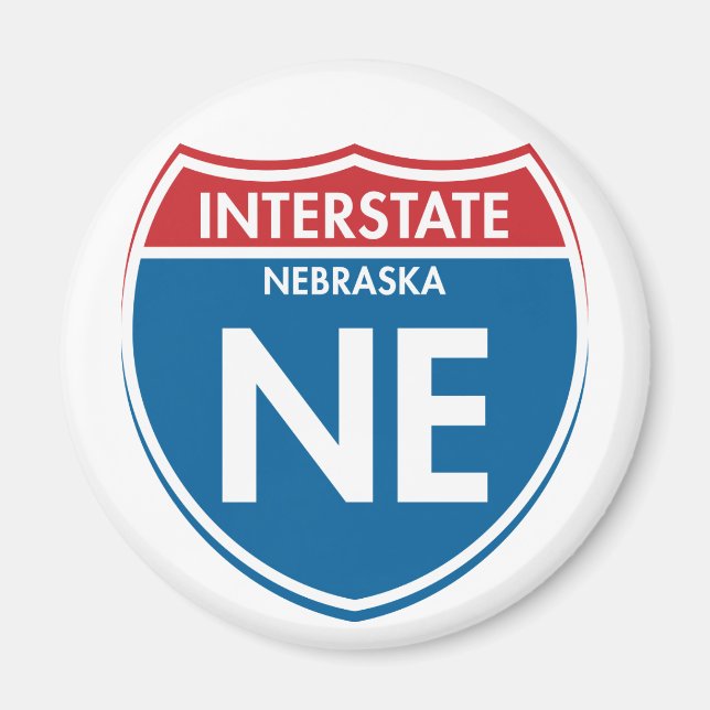 Interstate Nebraska NE Magnet (Vorne)