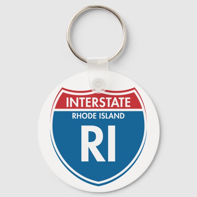 Interstate Rhode Island RI Schlüsselanhänger (Vorderseite)