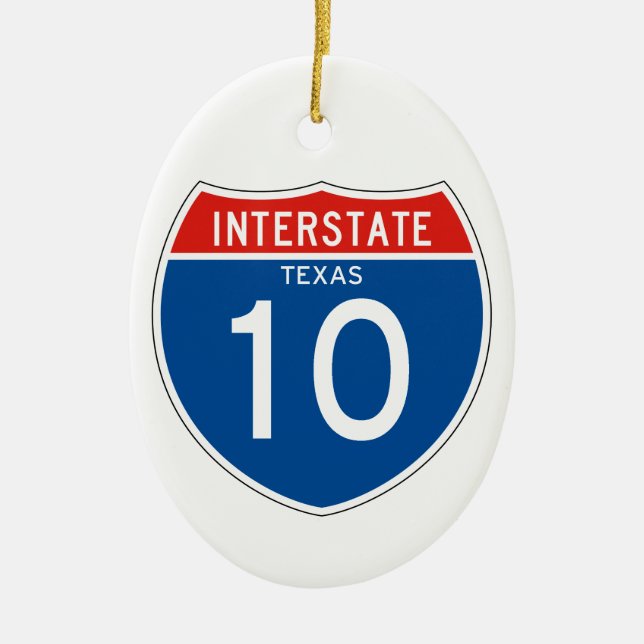 Interstate Sign 10 - Texas Keramikornament (Vorne)