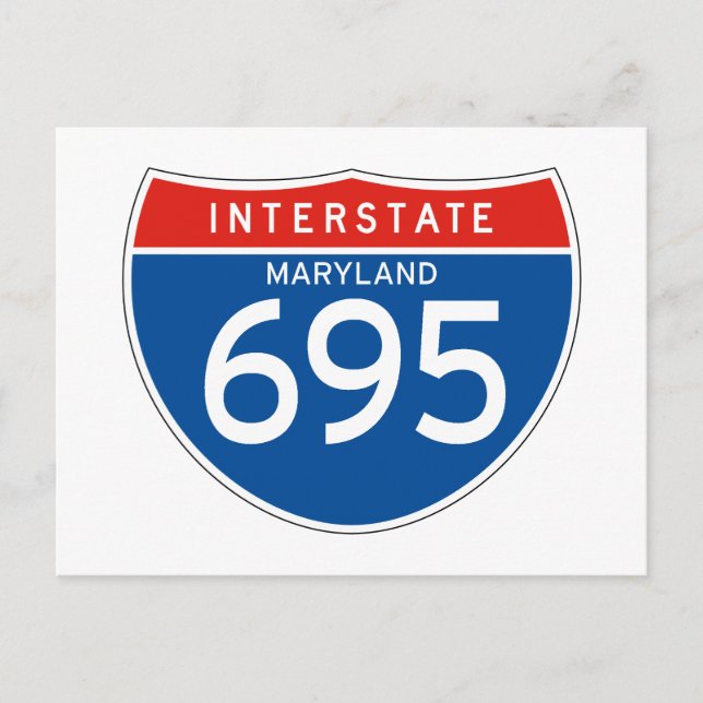 Interstate Sign 695 - Maryland Postkarte (Vorderseite)