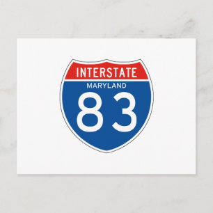Interstate Sign 83 - Maryland Postkarte