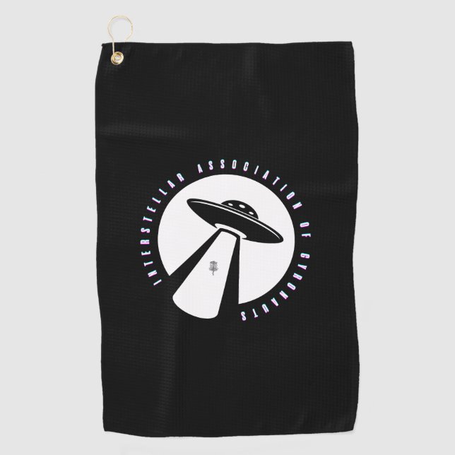 Interstellar Association of Gyronauts Disk Towel Golfhandtuch (Vorderseite)