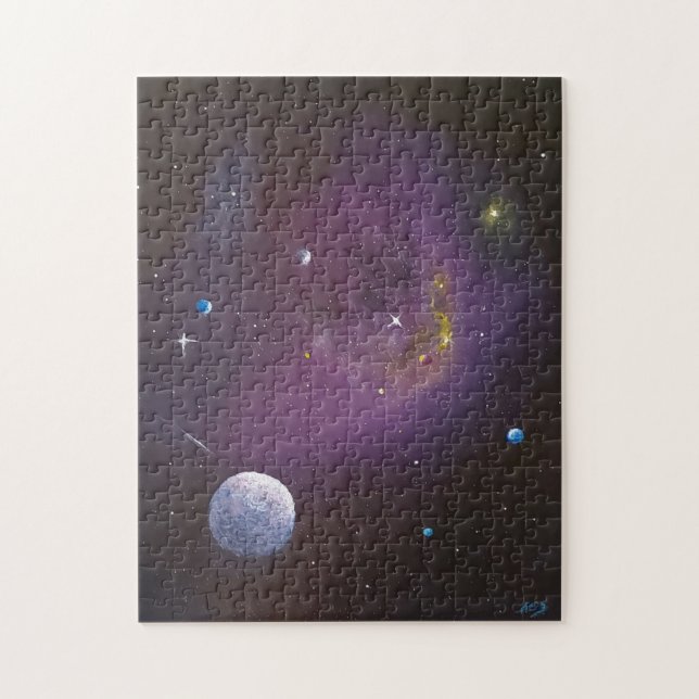 Interstellar Deep Space mit Planeten Puzzle (Vertikal)