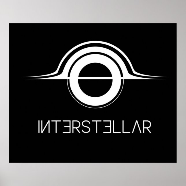 Interstellar Gargantua Logo weiß Poster (Vorne)