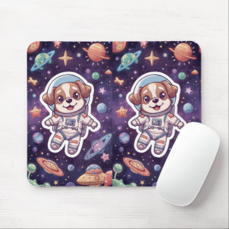 Interstellar Paws - Niedlicher Weltraumhund im Abe Mousepad