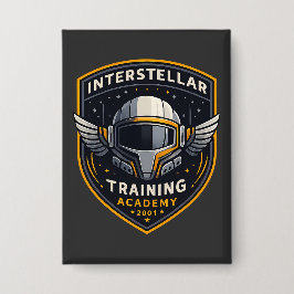 Interstellar Training Academy Sci-Fi Emblem Button
