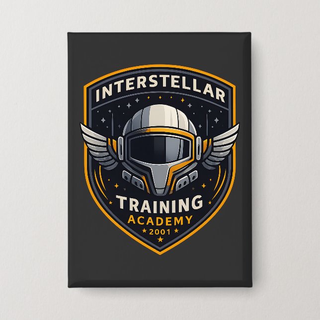 Interstellar Training Academy Sci-Fi-Emblem-Button Button (Vorderseite)