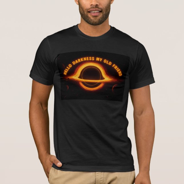 Interstellare Unterhaltung Schwarzes Loch T-Shirt (Vorderseite)