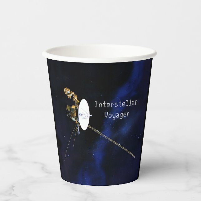 Interstellare Voyager Raumsonde Pappbecher (Vorderseite)
