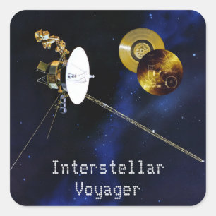 Interstellare Voyager Raumsonde Quadratischer Aufkleber