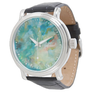 Interstellarer aquamariner blauer Himmel Armbanduhr