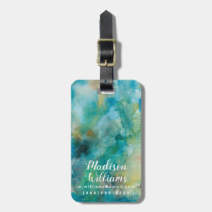Interstellarer aquamariner blauer Himmel Gepäckanhänger