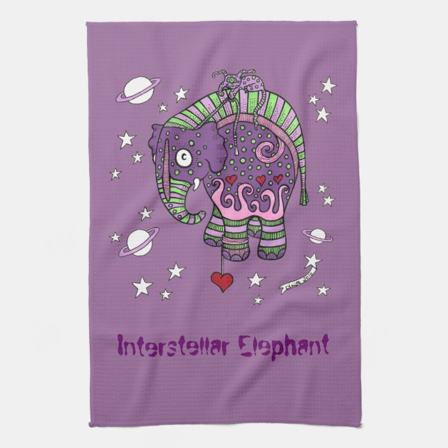 Interstellares Elefant-Tee-Tuch Handtuch (Vertikal)