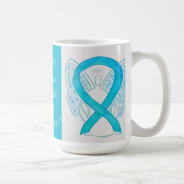 Interstitielle Cystitis Awareness Ribbon Angel Tas Tasse (Rechts)