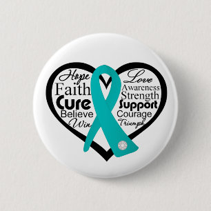 Interstitielle Cystitis Herz-Ribbon Collage Button