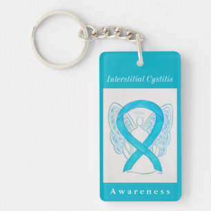 Interstitielle Cystitis (IC) Ribbon Angel Schlüsse Schlüsselanhänger