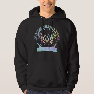 Interstitielle Lungenerkrankung Bänder-Bewusstsein Hoodie