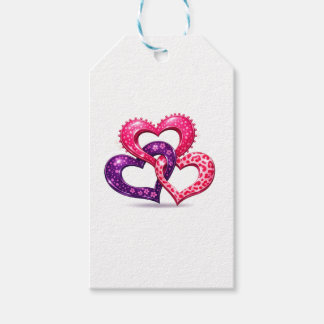 Intertwined Colorful Hearts Romantic Love Design Geschenkanhänger