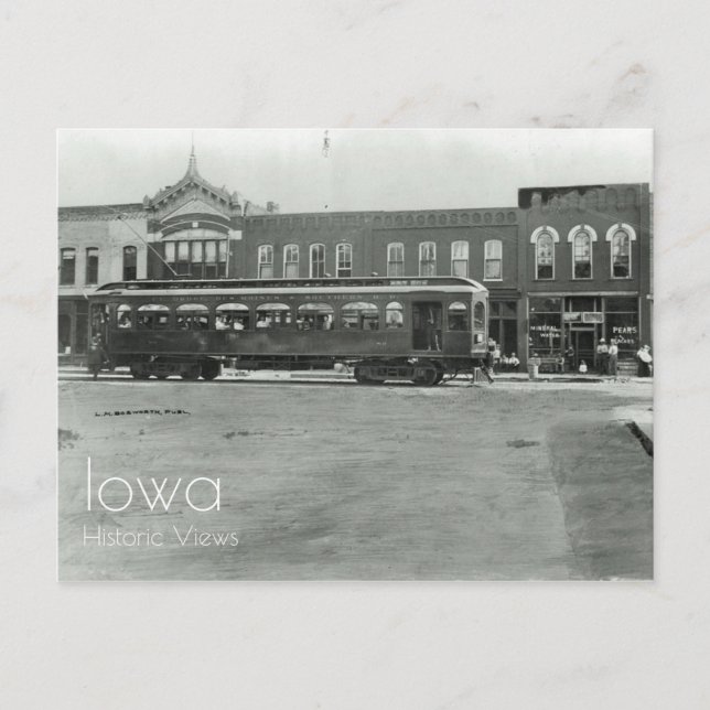 Interurban Car in Ames, Iowa Postkarte (Vorderseite)