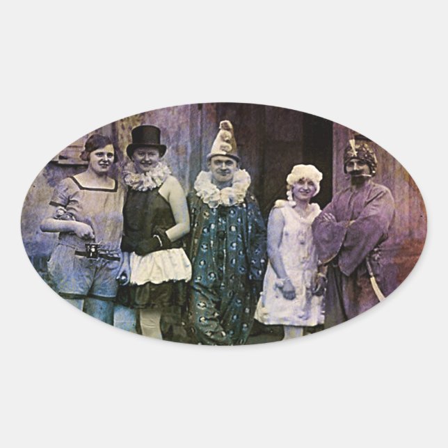 Interval am Zirkus Ovaler Aufkleber (Vorderseite)