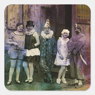 Interval am Zirkus Quadratischer Aufkleber