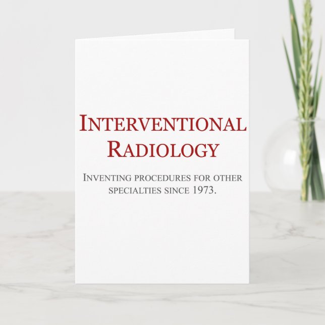 Interventional Radiologie Karte (Vorderseite)