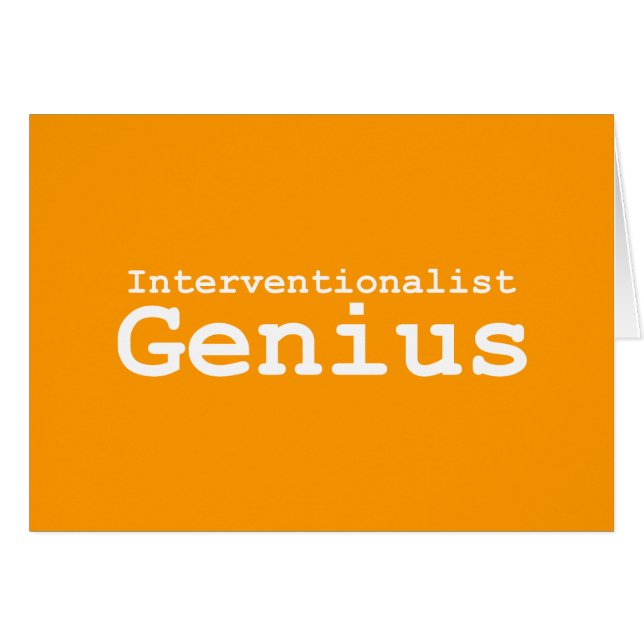 Interventionalist Genius Geschenke (Vorderseite (Horizontal))