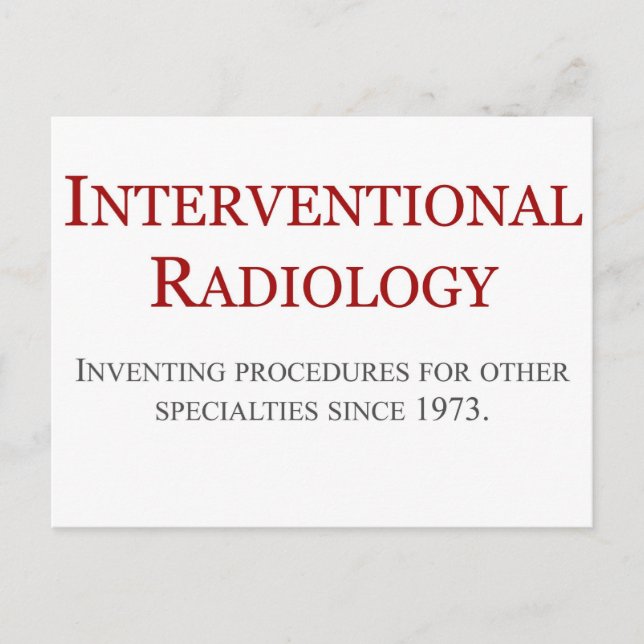 Interventionelle Radiologie Postkarte (Vorderseite)