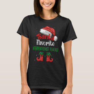 Interventionistischer Lehrer Santa Lieblings Claus T-Shirt
