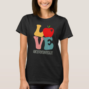Interventions-Spezialist Love Apple Groovy Zurück T-Shirt