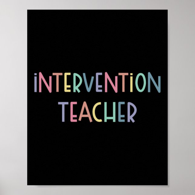Interventionslehrer Schülerteam Frühinterventionst Poster (Vorne)