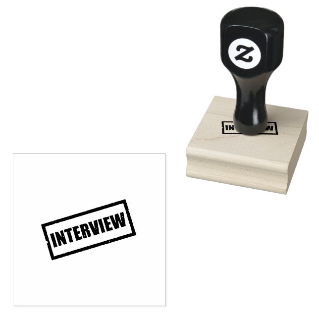 INTERVIEW HR-Abteilung Recruiter Büro Jet Black Gummistempel (Stempel)