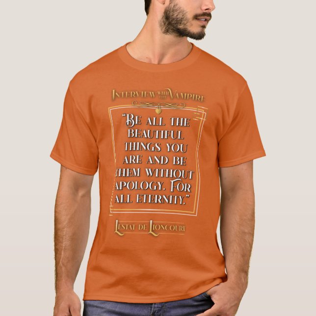 Interview with the Vampire Lestat Quote Transparen T-Shirt (Vorderseite)