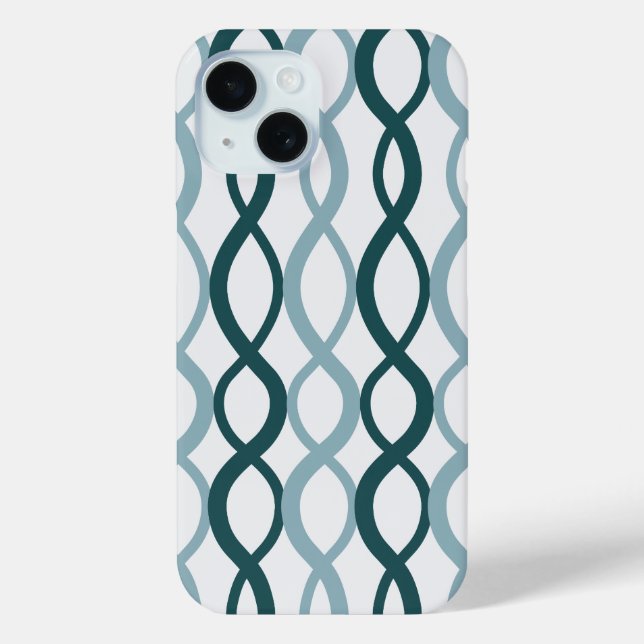Interwoven Geometrisches Muster Moderne Minimalist Case-Mate iPhone Hülle (Rückseite)