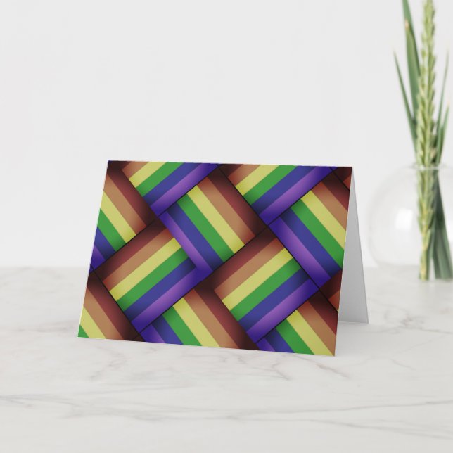 Interwoven LGBT Gay Pride Rainbow Ribbon! Karte (Vorderseite)