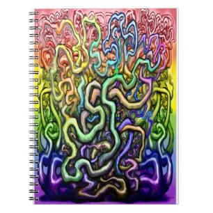 Interwoven Rainbow-Reben Notizblock