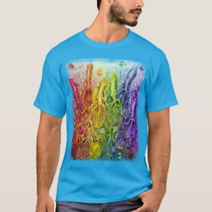 Interwoven Rainbow-Squids-T-Shirt T-Shirt