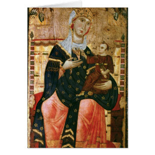 Inthronisiertes Madonna und Kind, c.1260