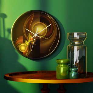 Intimate Connection Abstract Art Round Große Wanduhr