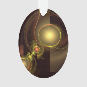 Intime Verbindung Abstrakt Art Acrylic Oval Ornament