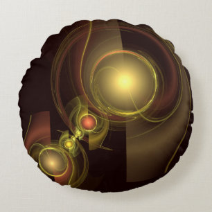 Intime Verbindung Abstrakt Art Rundgang Pilz Rundes Kissen