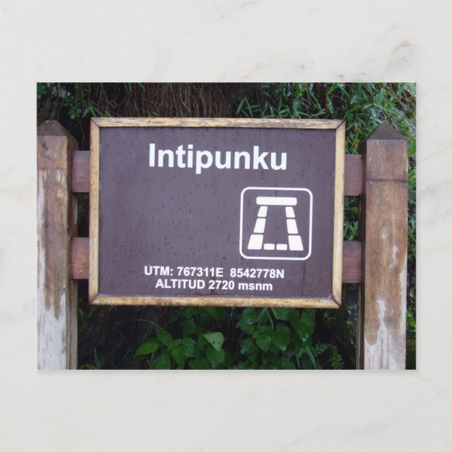 Intipunku Postkarte (Vorderseite)