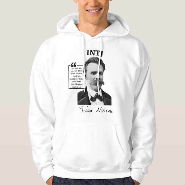 INTJ Hoodie - Friedrich Nietzsche (Vorderseite)