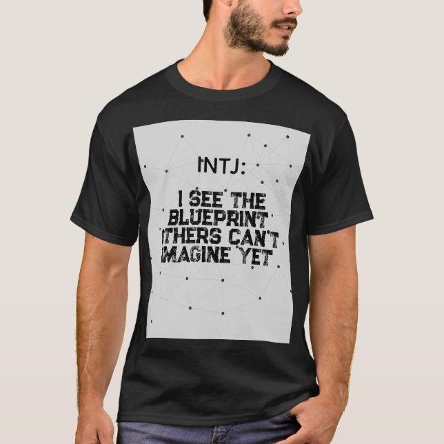 INTJ: Ich sehe den blauen Druck T-Shirt (Vorderseite)
