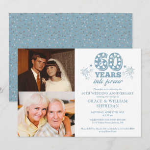 Into Forever 60. Hochzeitstag 2 Foto Einladung
